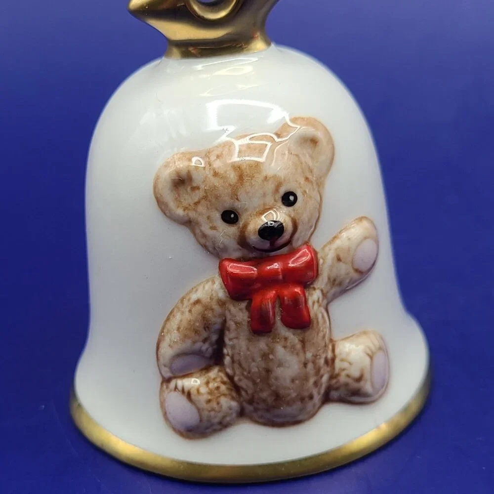 CLEARANCE Vintage Christmas Bells Sandstone Kokopelli Goebel 1987 TeddySanta